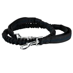 Bella and Max Heavy Bungee Dog Leash - Blue - 49-69" Inches