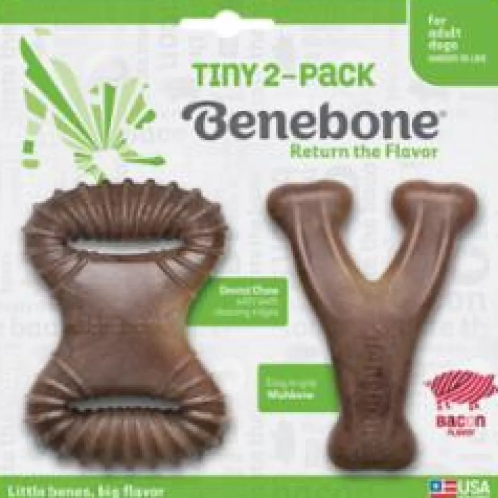 Benebone Dog Chews Wishbone and Dental Tiny - 2 Pack