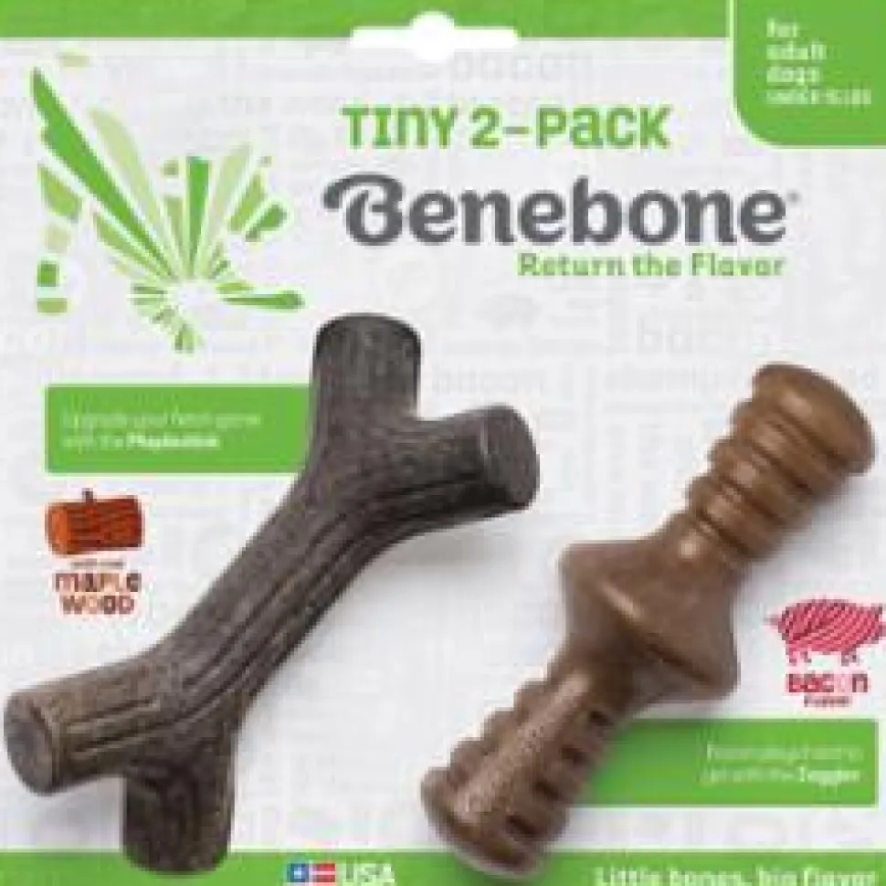 Benebone Dog Chews Zaggler & Bacon TINY - 2 Pack
