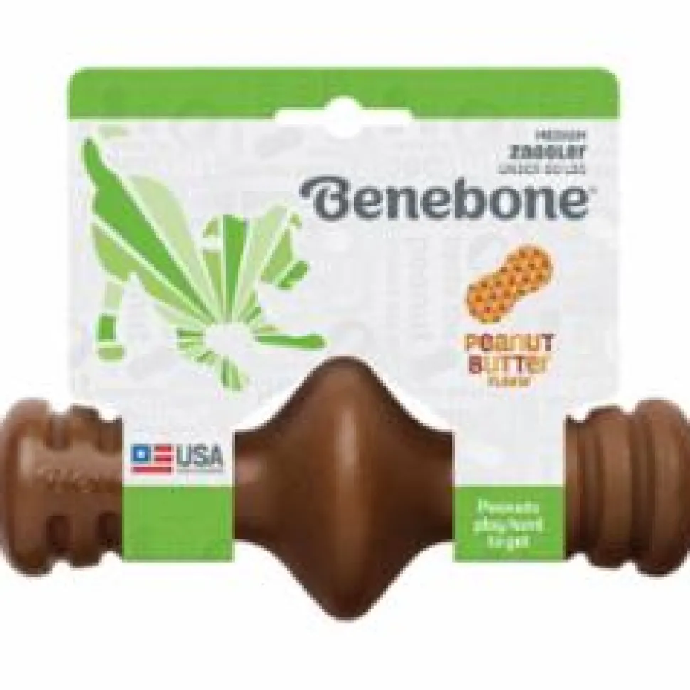 Benebone Dog Chews Zaggler Peanut Butter - Medium
