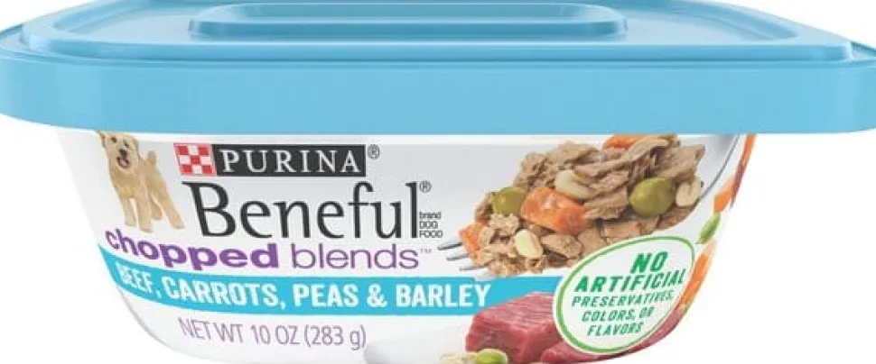 Beneful Chopped Blends With Beef, Carrots, Peas & Barley Wet Dog Food Tubs