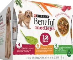Beneful Medley Variety Pack Mediterranean, Romana, Tuscan Canned Dog food