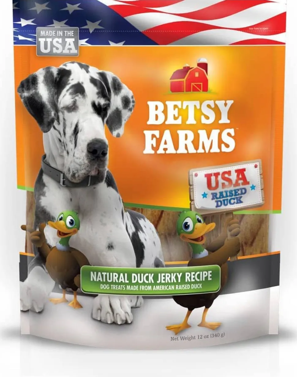 Betsy Farms Betsy Farms USA Natural Dog Jerky Treats - Duck - 12 Oz