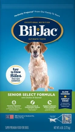 Bil-Jac Chicken and Oatmeal Senior Dry Dog Food - 6 Lbs