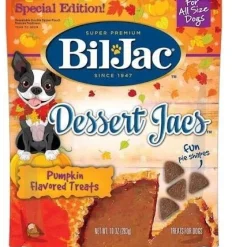 Bil-Jac Dessert Jacs Soft and Chewy Dog Treats - Pumpkin - 10 Oz - 8 Pack