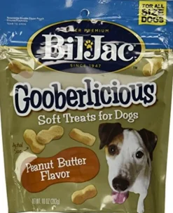 Bil-Jac Gooberlicious Soft and Chewy Dog Treats - Peanut Butter - 10 Oz - 8 Pack