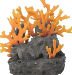 Biorb Lava Rock with Fire Coral Aquarium Ornament - Medium