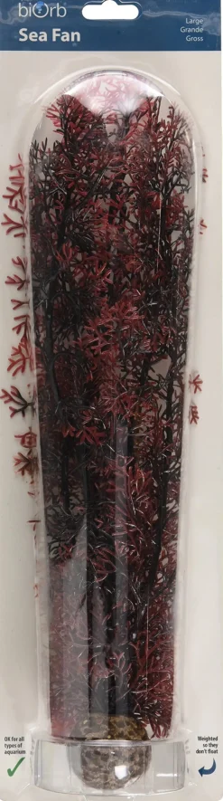 Biorb Sea Fan Aquarium Ornament - Crimson - Large