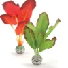 Biorb Silk Plant Aquarium Decoration Ornament - Green/Red - Small - 2 Count