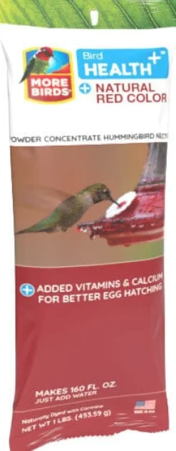 Bird Health + Hummingbird Nectar Powder Wild Bird Food - Red - 2 Lbs