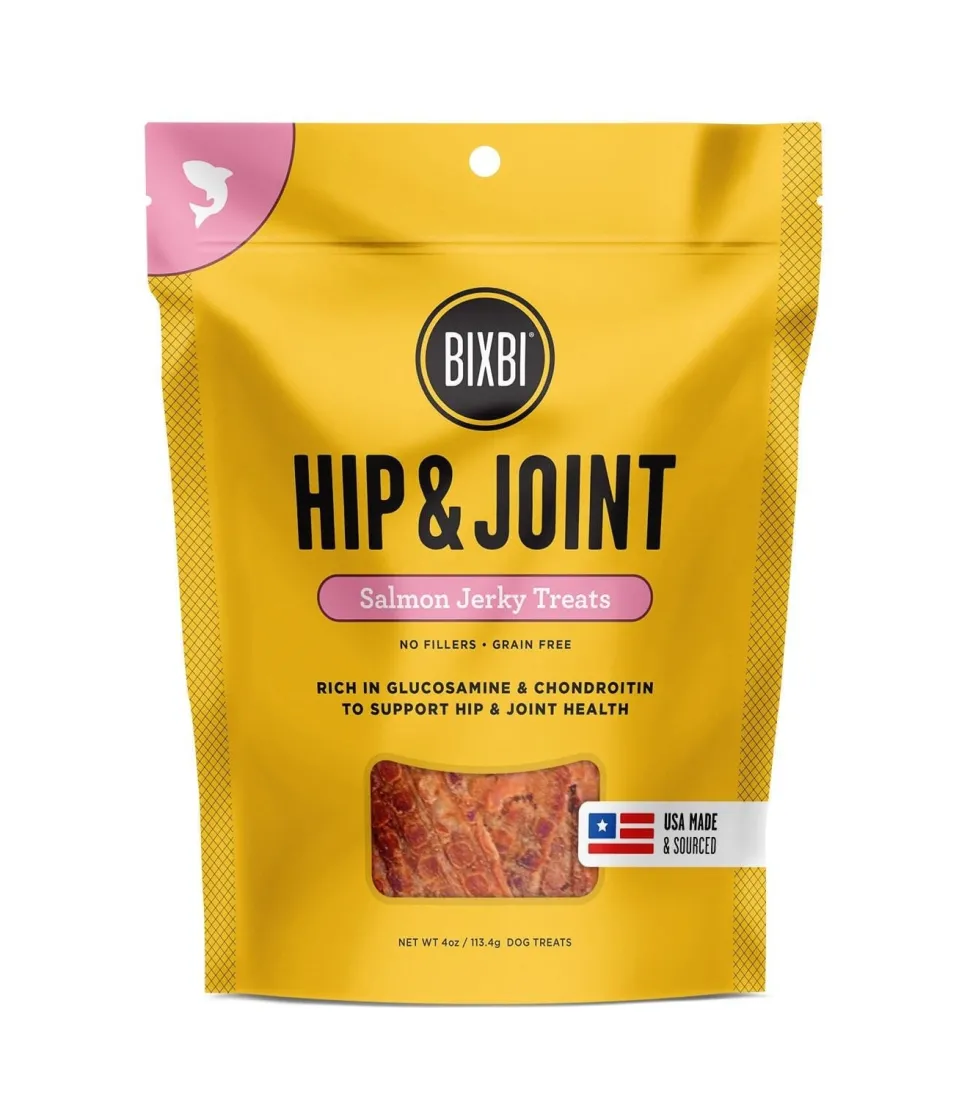 Bixbi Hip and Joint Salmon Jerky Dog Treats - 4 Oz