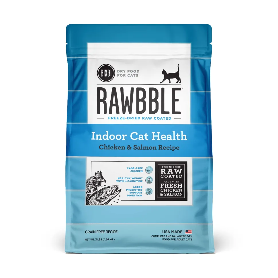 Bixbi Rawbble Chicken and Salmon Indoor Dry Cat Food - 3 Lbs