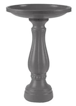 Bloem Bloem Promo Birdbath Wild Bird Pedestal Bath - Charcoal - 17 In - 6 Pack