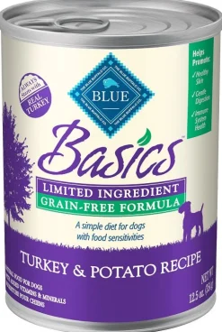 Blue Buffalo Basics Grain Free LID Turkey and Potato Recipe Adult Canned Dog Food