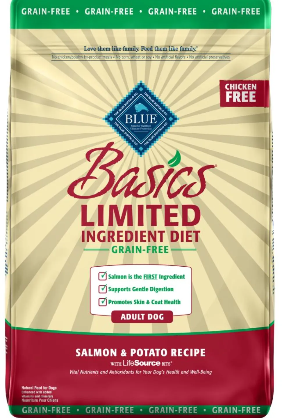 Blue Buffalo Basics Grain Free Adult Salmon & Potato Recipe Dry Dog Food