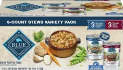 Blue Buffalo Blue's Stew Adult Chicken and Beef in Gray Variety Pack Canned Dog Food - 12.5 Oz - 6 Count