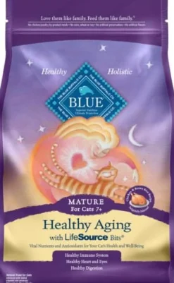 Blue Buffalo Chicken and Brown Rice Mature Adult Dry Cat Food - 3 Lbs