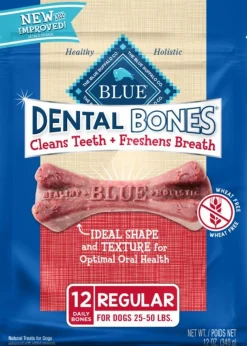 Blue Buffalo Dental Bones Regular Natural Dental Dog Treats - 12 Oz