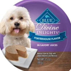 Blue Buffalo Devine Delights Small-Breed Porterhouse Pate in Savory Juice Wet Dog Food - 3.5 Oz - 12 Trays
