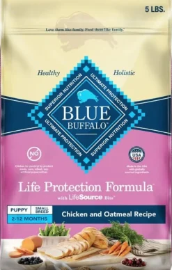 Blue Buffalo Life Protection Formula Natural Puppy Small-Breed Chicken and Oatmeal Dry Dog Food - 5 Lbs