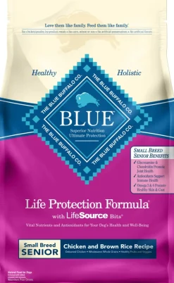 Blue Buffalo Life Protection Natural Chicken & Brown Rice Recipe Small Breed Senior Dry Dog Food