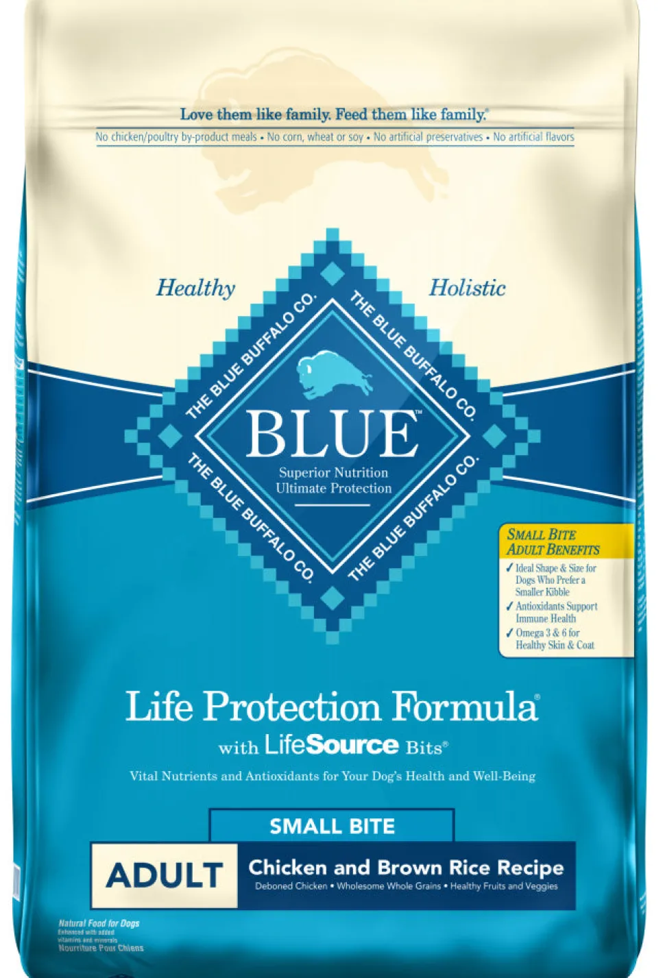 Blue Buffalo Life Protection Natural Small Bites Chicken & Brown Rice Recipe Adult Dry Dog Food
