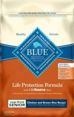 Blue Buffalo Life Protection Formula Senior Large-Breed Chicken and Brown Rice Dry Dog Food - 30 Lbs