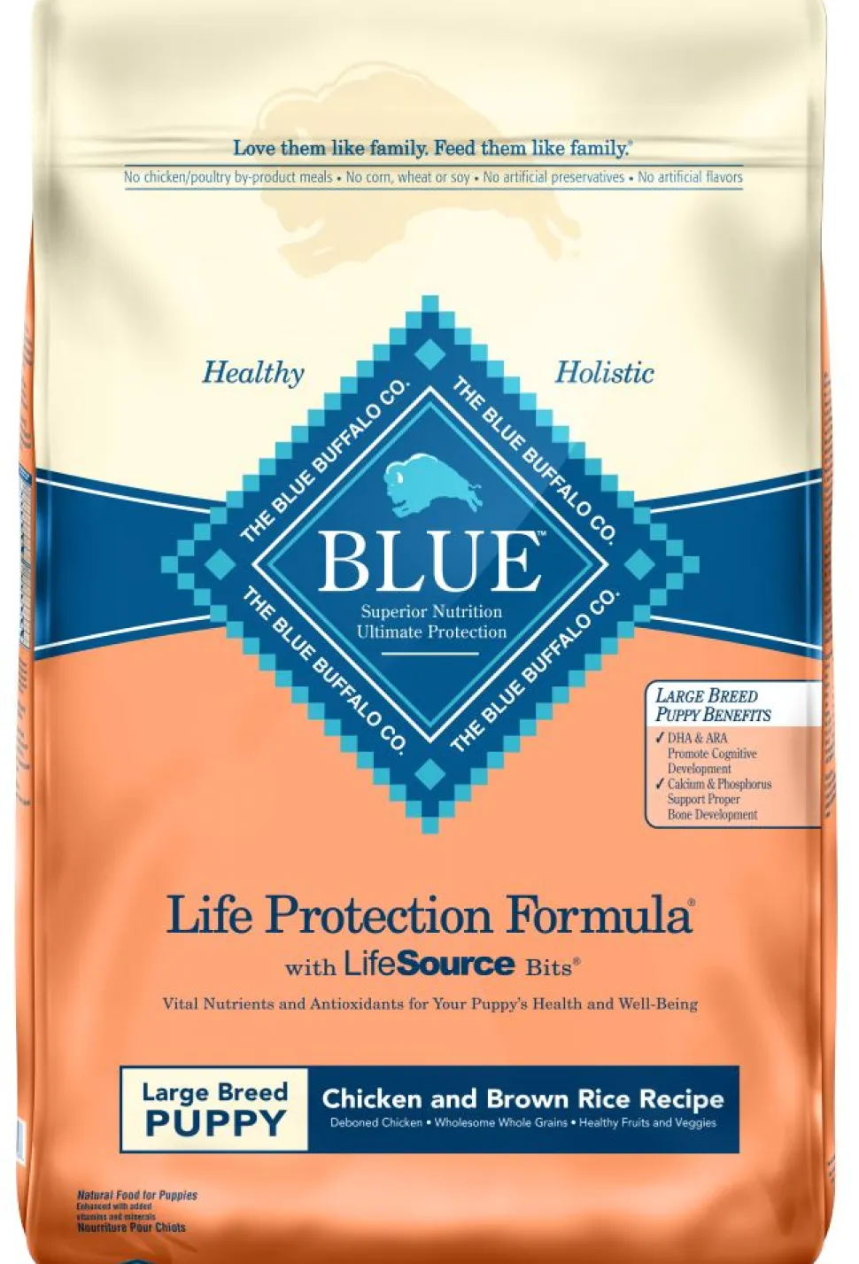 Blue Buffalo Life Protection Natural Chicken & Brown Rice Recipe Large Breed Puppy Dry Dog Food