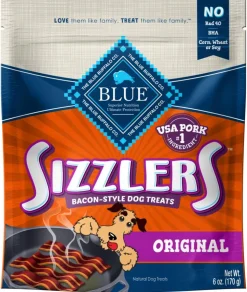 Blue Buffalo Sizzlers Natural Soft-Moist Bacon-Style Pork Dog Treats - 6 Oz