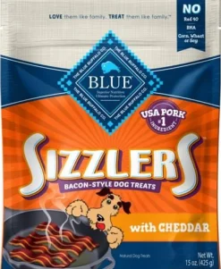 Blue Buffalo Sizzlers with Chedder Soft and Chewy Dog Treats - 15 Oz