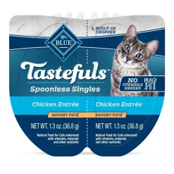 Blue Buffalo Tasteful Singles Chicken Wet Cat Food Trays - 2.6 Oz - Case of 10