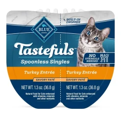 Blue Buffalo Tasteful Singles Turkey Wet Cat Food Trays - 2.6 Oz - Case of 10