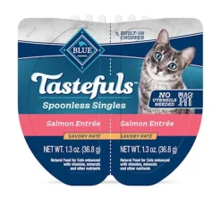 Blue Buffalo Tasteful Spoonless Singles Adult Salmon Pate Wet Cat Food - 2.6 Oz - 10 Trays