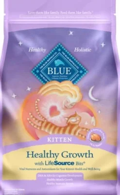 Blue Buffalo Tastefuls Indoor Kitten Chicken and Rice Kitten Natural Dry Cat Food - 3 Lbs