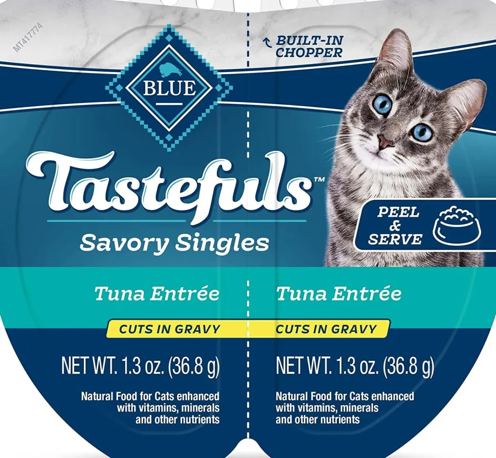 Blue Buffalo Tastefuls Savory Singles Tuna Entrée in Gravy Wet Cat Food - 2.6 Oz - 10 Trays