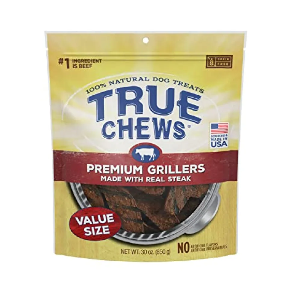 Blue Buffalo True Chews Premum Steak Grillers Jerky Dog Treats - 30 Oz