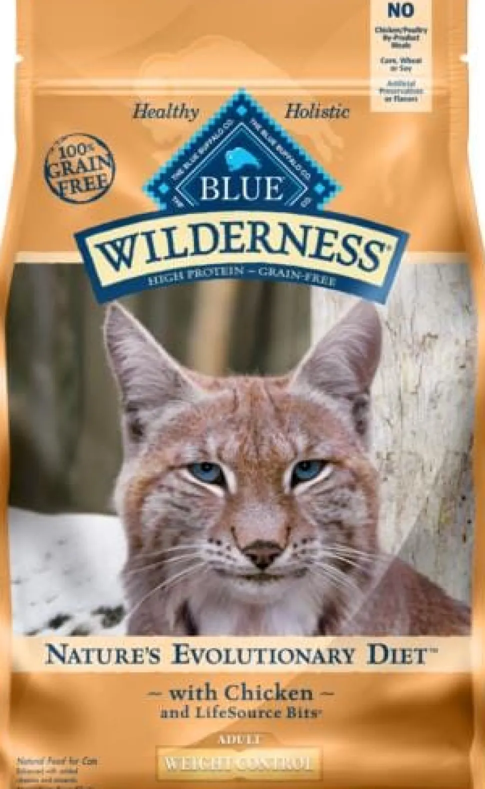 Blue Buffalo Wilderness Adult High-Protein Weight Control Chicken Dry Cat Food - 5 Lbs