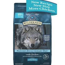 Blue Buffalo Wilderness Adult Large-Breed High-Protein Healthy Weight Chicken with Wholesome Grains Dry Dog Food - 28 Lbs