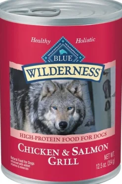 Blue Buffalo Wilderness Adult High-Protein Grilled and Chicken Canned Dog Food - 12.5 Oz - Case of 12