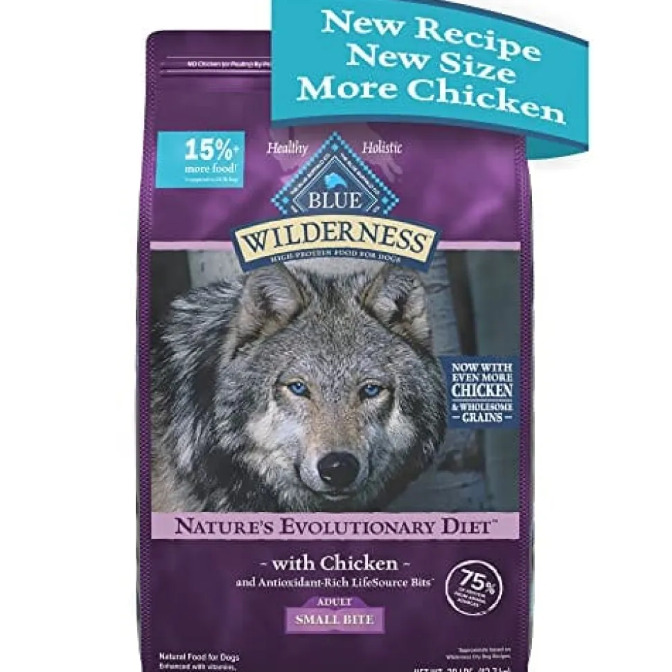 Blue Buffalo Wilderness Adult Small Breed High-Protein Chicken with Wholesome Grains Dry Dog Food - 28 Lbs
