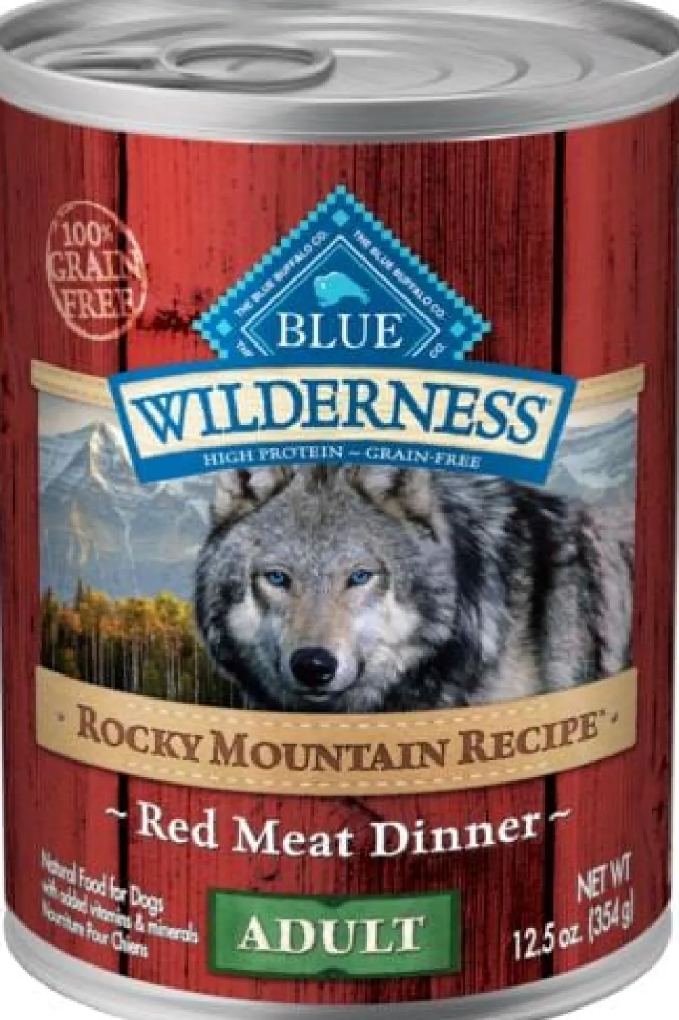 Blue Buffalo Wilderness Adult Grain-Free Rocky Mountain Red Meat Canned Dog Food - 12.5 Oz - Case of 12