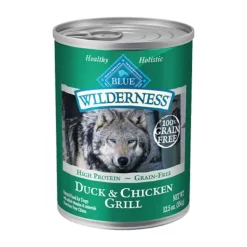 Blue Buffalo Wilderness Adult High-Protein Grilled Duck and Chicken Canned Dog Food - 12.5 Oz - Case of 12