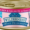 Blue Buffalo Wilderness Devine Delights Chicken and Salmon Canned Cat Food - 3 Oz - Case of 24
