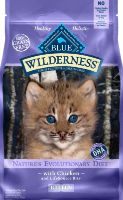 Blue Buffalo Wilderness Grain Free Chicken High Protein Recipe Dry Kitten Food