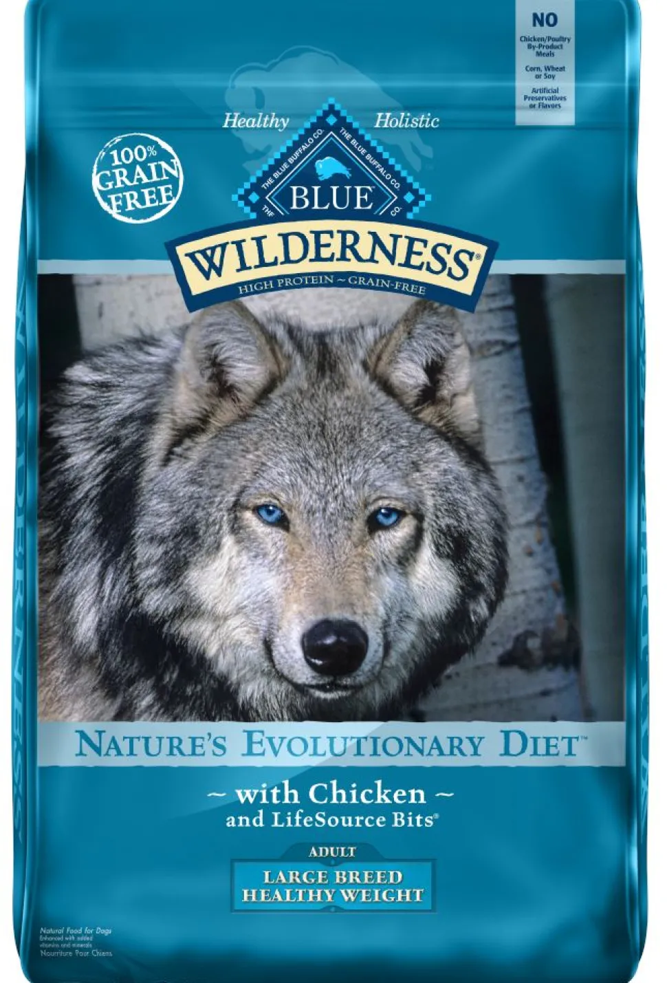 Blue Buffalo Wilderness Grain Free Healthy Weight High Protein Chicken Recipe Large Breed Adult Dry Dog Food