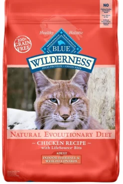 Blue Buffalo Wilderness Grain Free Hairball & Weight Control Natural Chicken High Protein Recipe Indoor Dry Cat Food