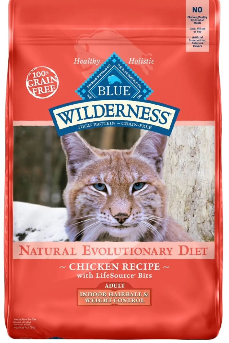 Blue Buffalo Wilderness Grain Free Hairball & Weight Control Natural Chicken High Protein Recipe Indoor Dry Cat Food
