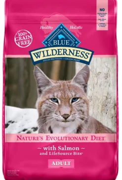 Blue Buffalo Wilderness Grain Free Salmon High Protein Recipe Dry Cat Food