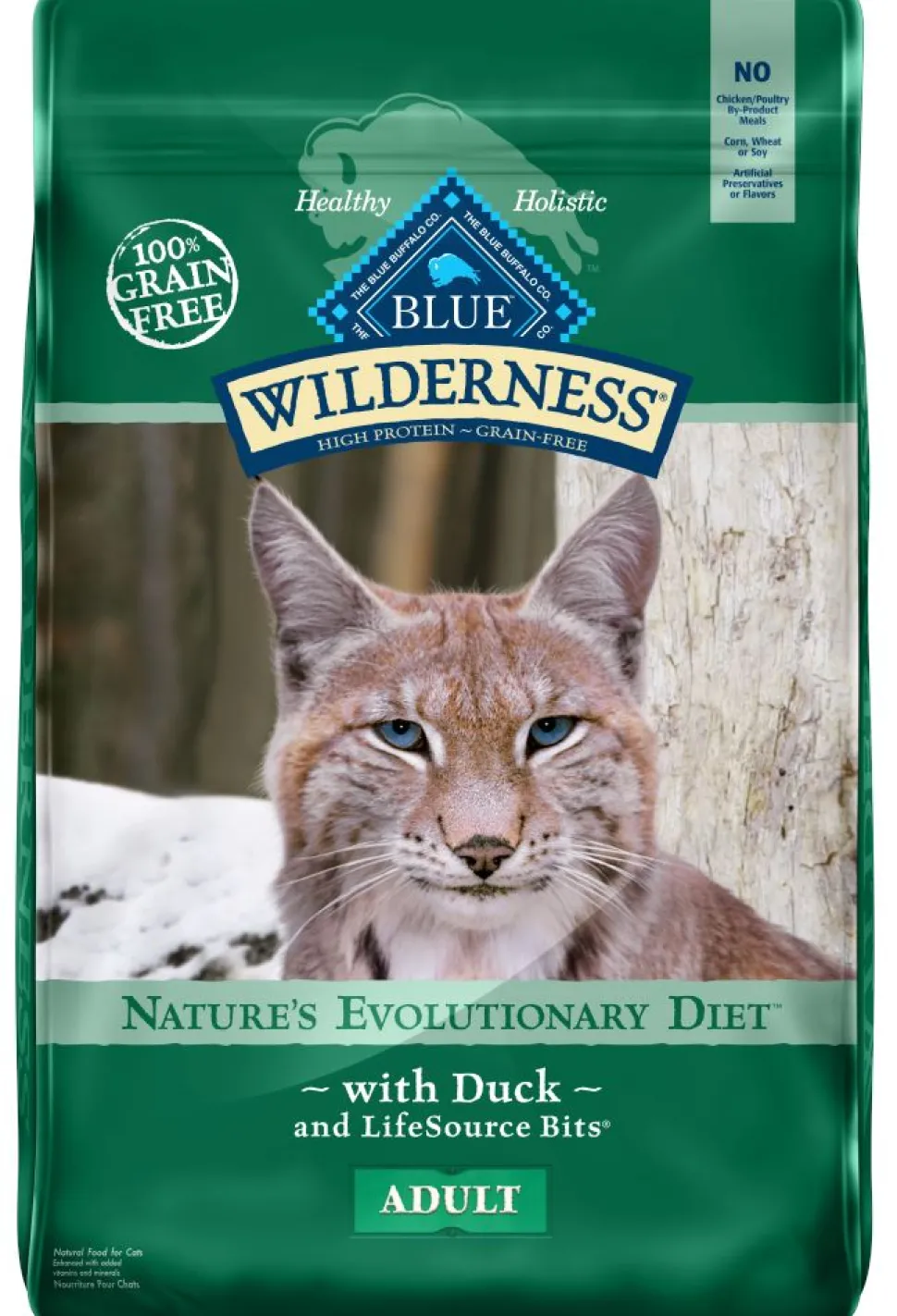Blue Buffalo Wilderness Grain Free Natural Duck High Protein Recipe Dry Cat Food