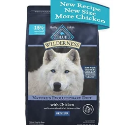 Blue Buffalo Wilderness High-Protein Senior Chicken with Wholesome Grains Dry Dog Food - 28 Lbs